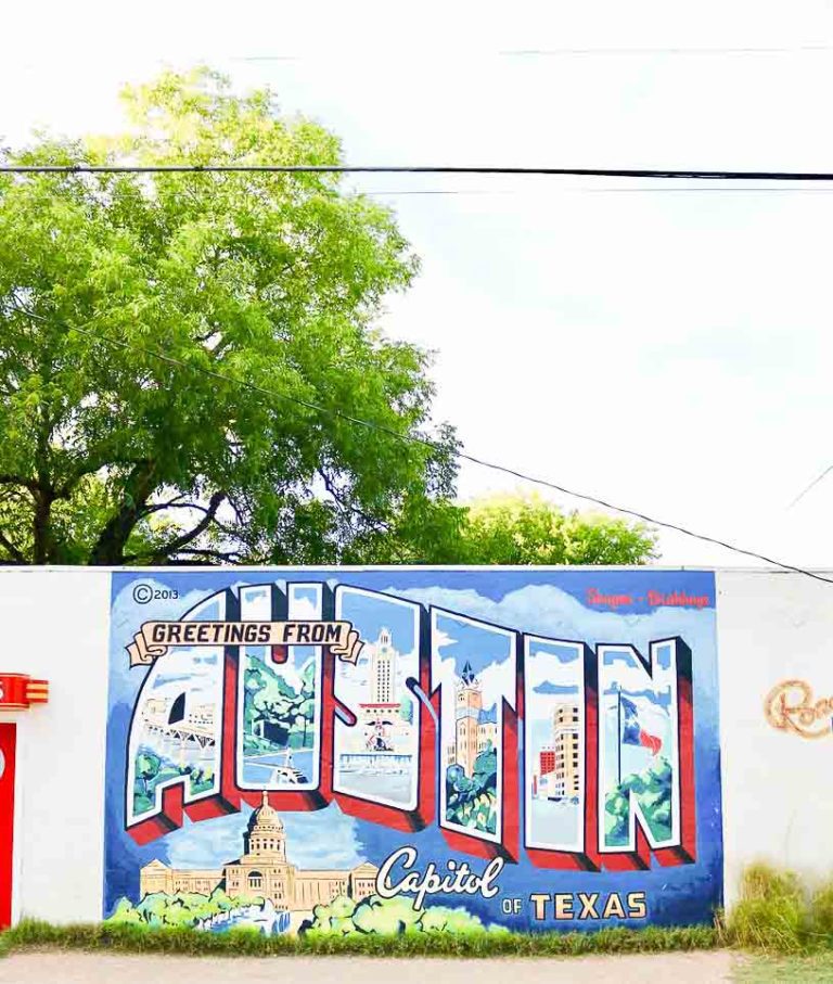 Greetings from Austin mural