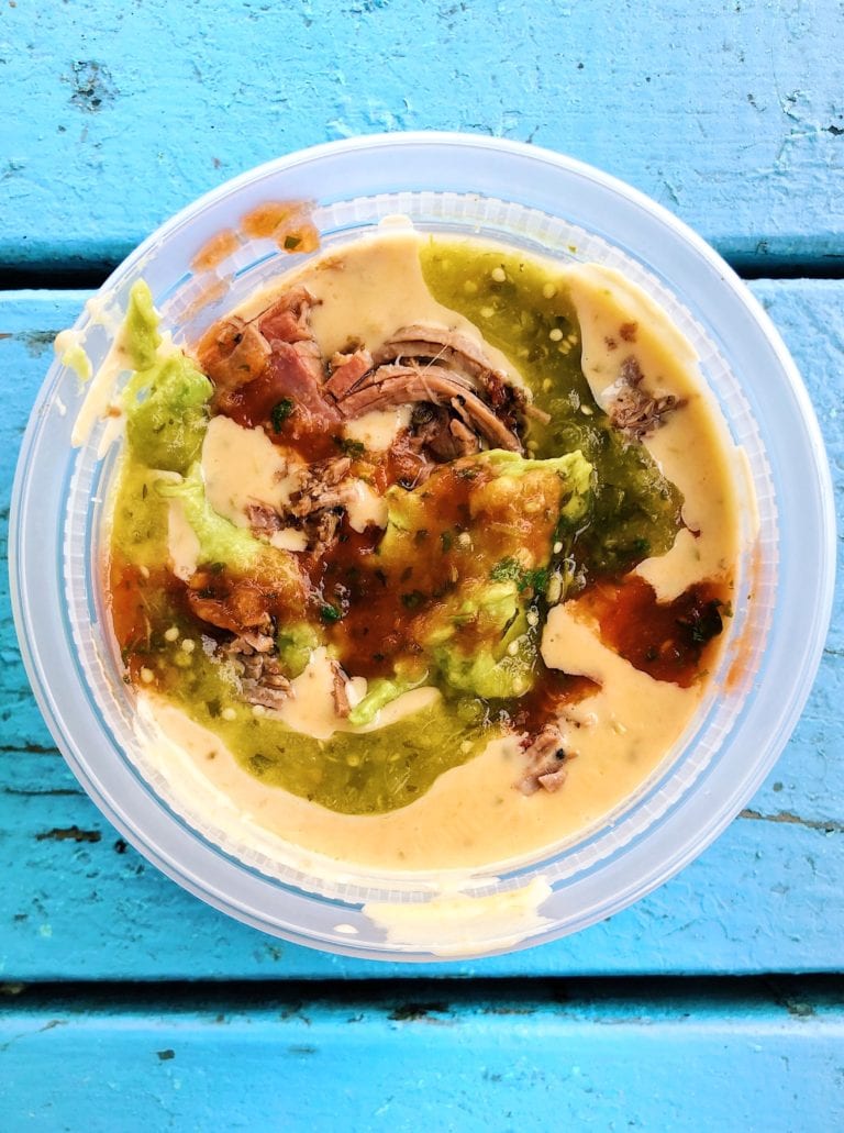 Brisket Queso at Valentina's Tex Mex BBQ In Austin