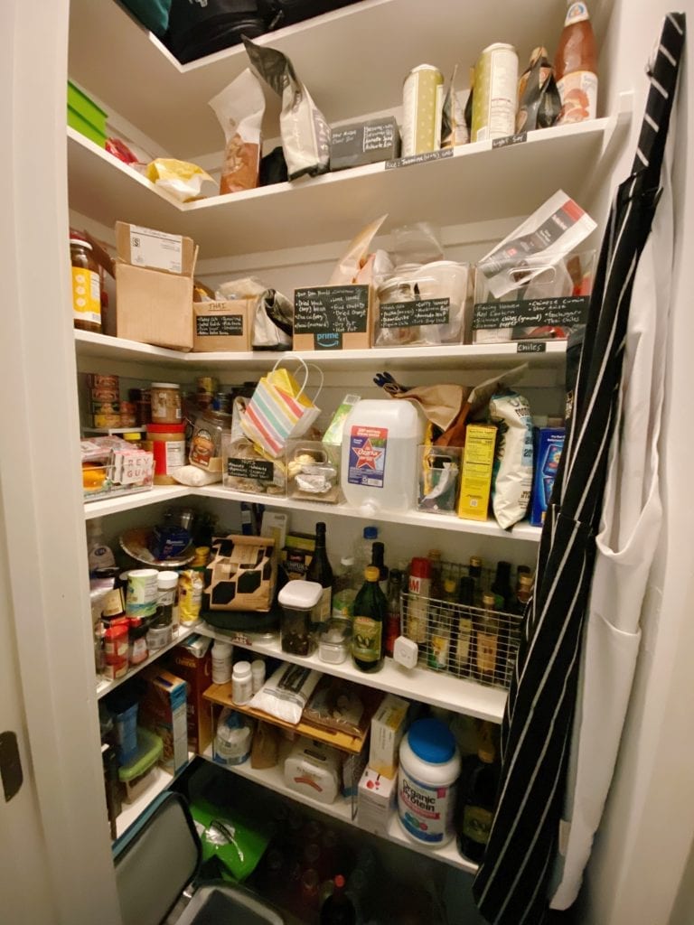 Organized home pantry