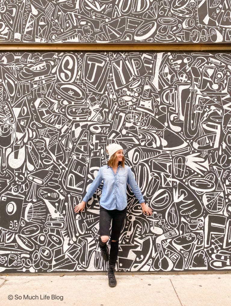 Black and White wall in downtown Austin