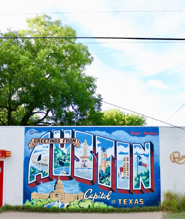 Greetings from Austin mural