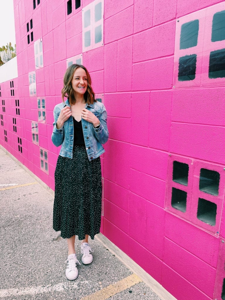 Pink wall at Grizzelda's