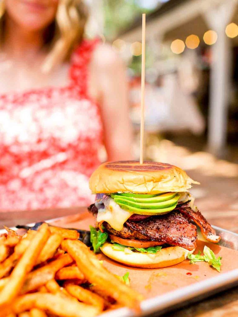 Bodacious Burger at Creekside Cookers Wimberley Texas