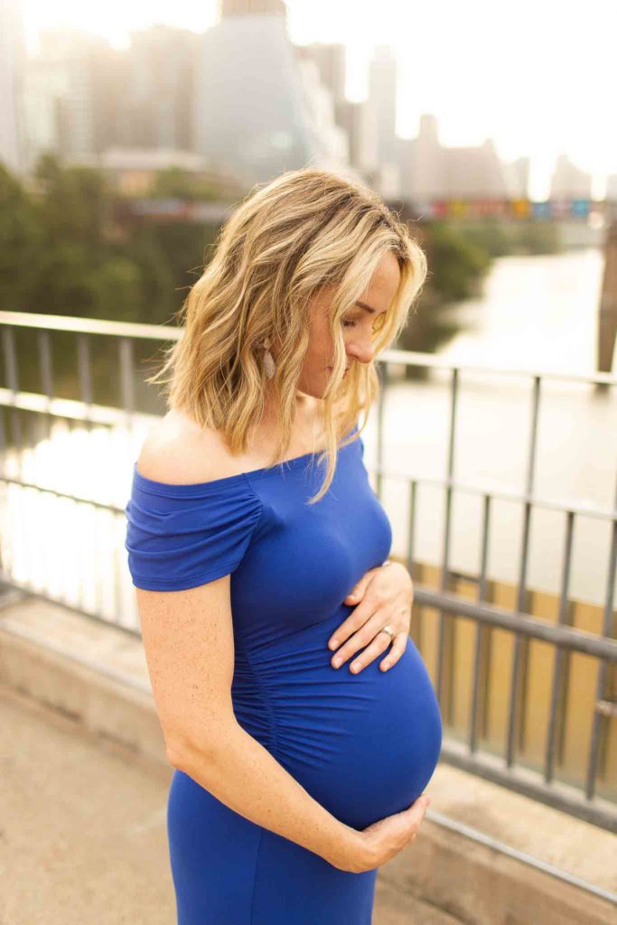 Austin Maternity Photo Shoot at Lamar Pedestrian Bridge