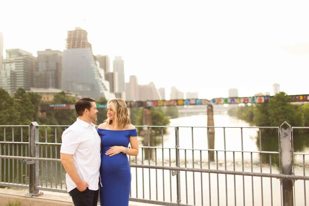 Austin Maternity Photo Shoot at Lamar Pedestrian Bridge