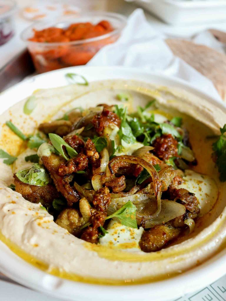 Hummus from TLV at foreground