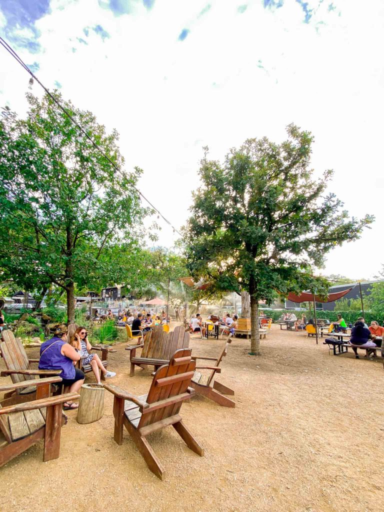 Patio at Cosmic Coffee and Beer