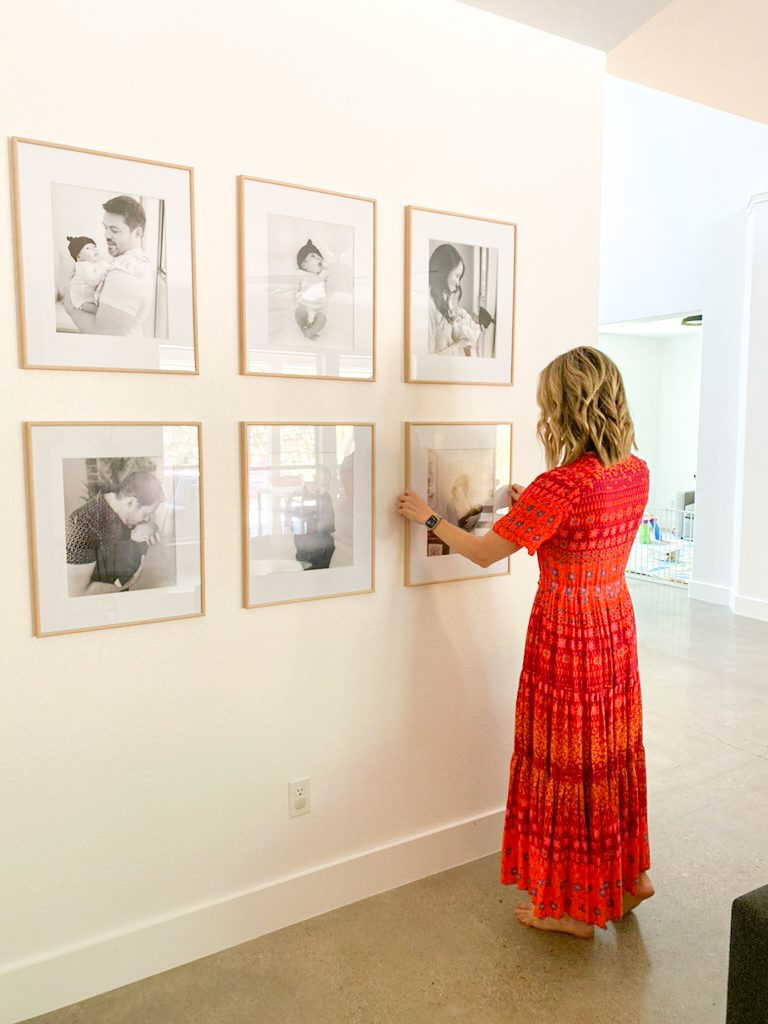 Living room gallery wall