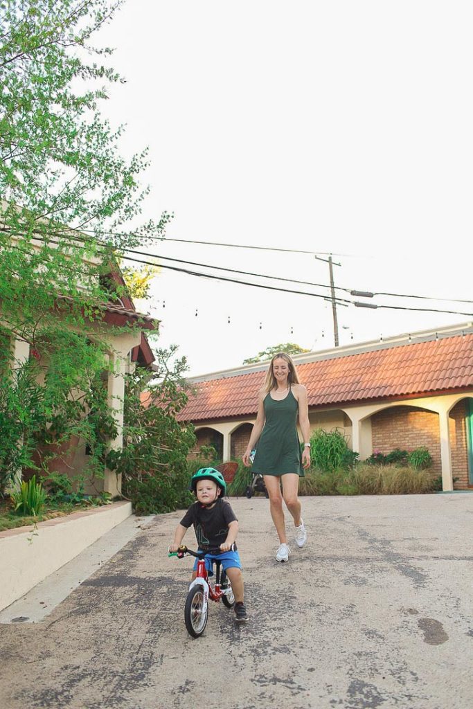 woom balance bike on South Congress