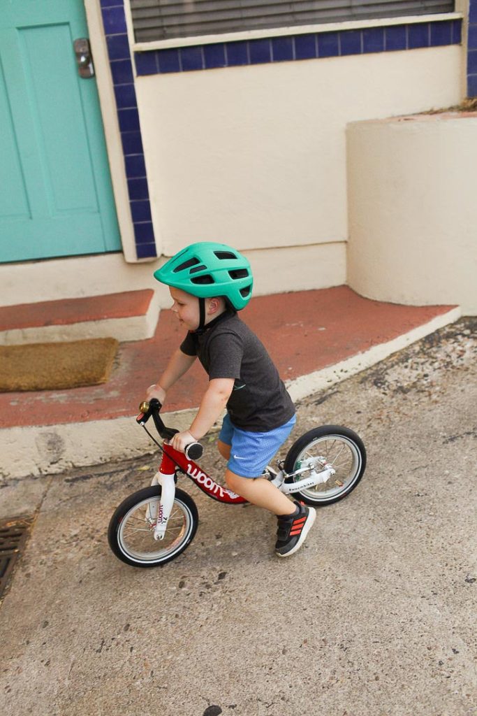 woom balance bike on South Congress