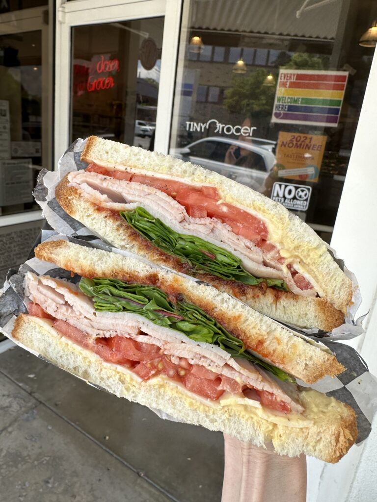 turkey sandwich at Tiny Grocer