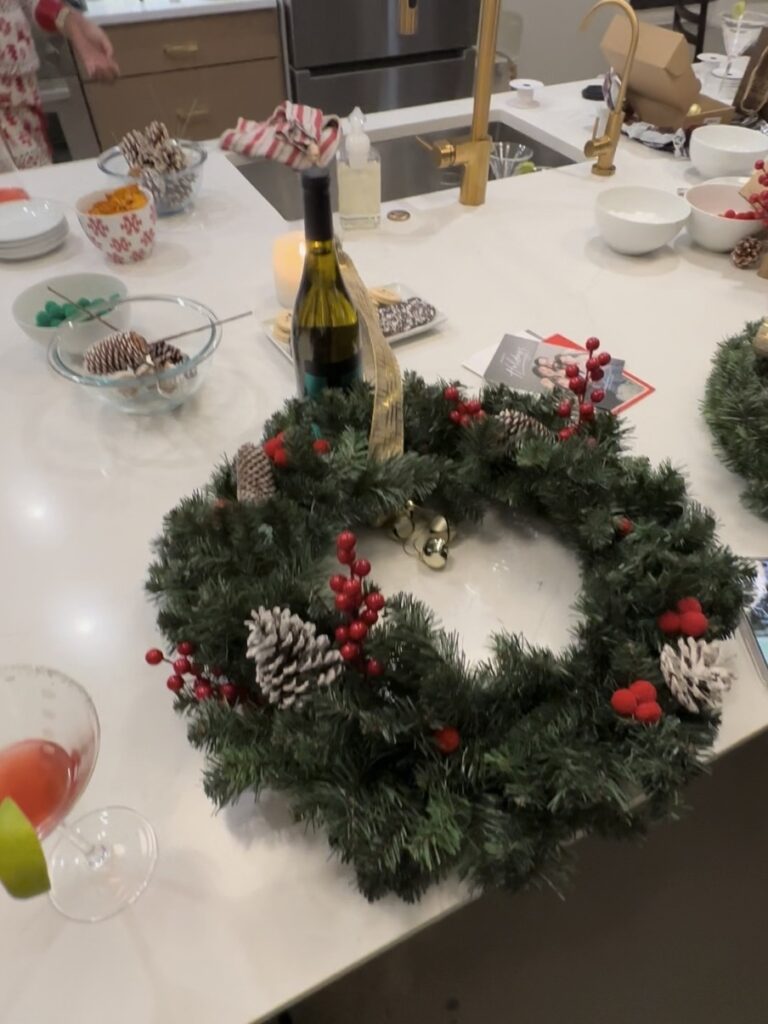 how to host a wreath decorating party